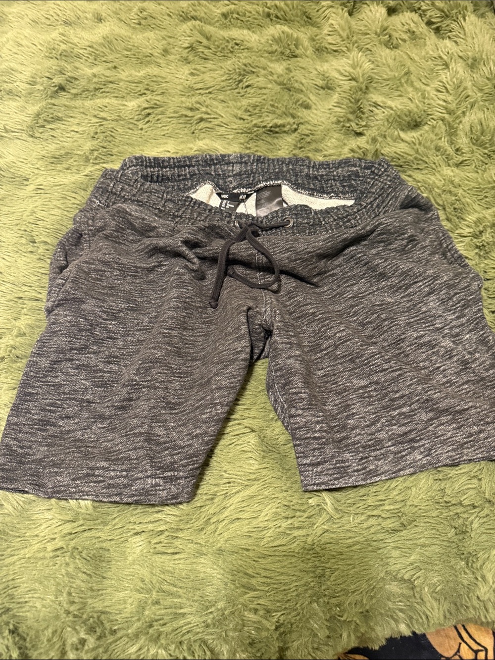 H&M Men's Dark Gray Athletic Drawstring Shorts